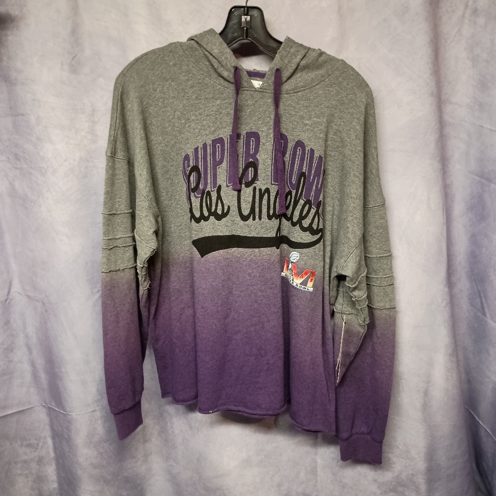 NFL Touch Women's‎ Super Bowl LVI Purple Ombre Women's NWT Hoodie Size Large